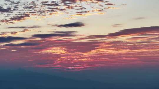 黄昏晚霞火烧云日落夕阳傍晚天空云风景