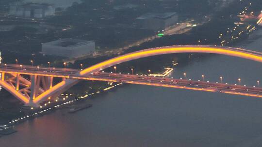 上海夜景卢浦大桥