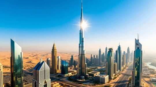 迪拜，奢华与自然的完美和弦4K