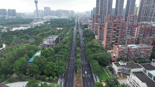 佛山禅城区城市交通建筑航拍