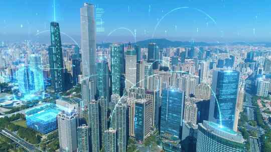 5G大数据智慧城市，科技感互联网4k