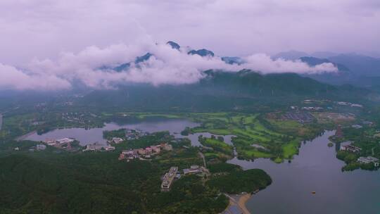 北京雁栖湖云海4k航拍视频