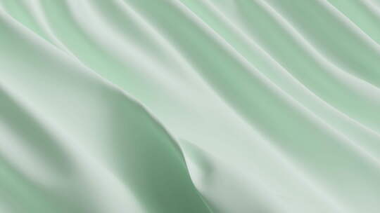 抽象柔情绿丝背景奢华波浪布缎面柔和彩色面