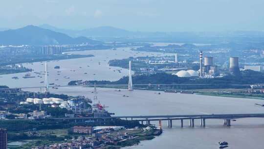 西江流域 佛山三水高明南海九江高空航拍