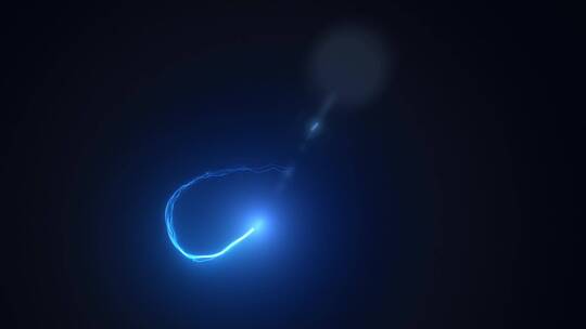 蓝色线条灯光粒子精灵描边动画飞舞叠加素材