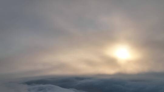 白云山雪景云海山峰航拍