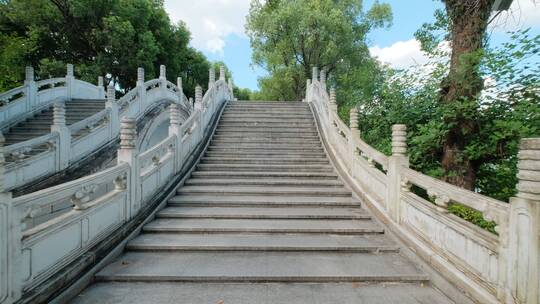 桂林两江四湖 中式园林 古桥 石拱桥