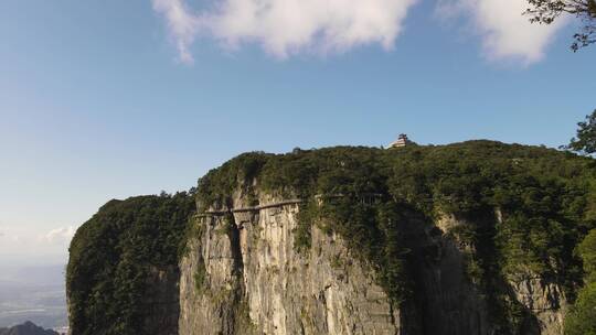 湖南张家界天门山5A景区航拍