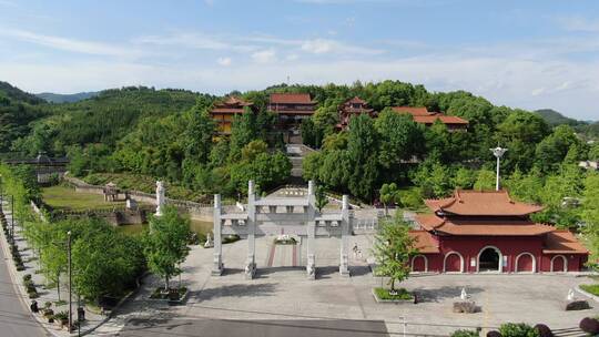 旅游景区湖南新晃燕来寺航拍