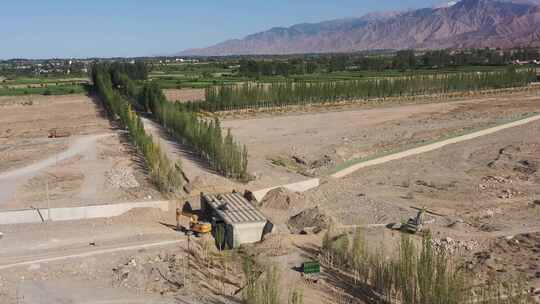 山村公路桥建设施工现场