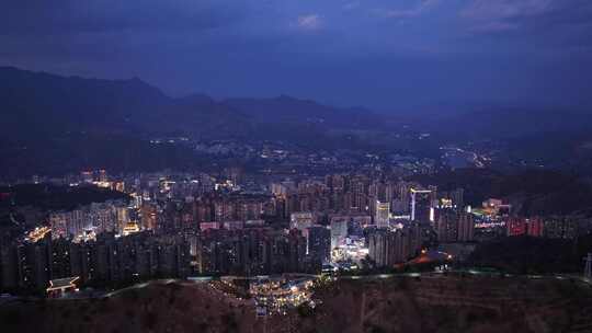 攀枝花城市夜景航拍4K
