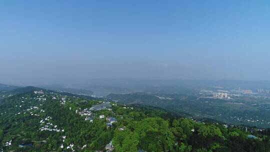 重庆市南岸区航拍南山大金鹰南山植物园