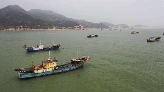 原创 福建宁德霞浦沙滩海岸线自然风光航拍