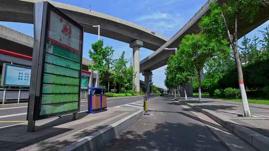 城镇道路设施景观高架桥素材