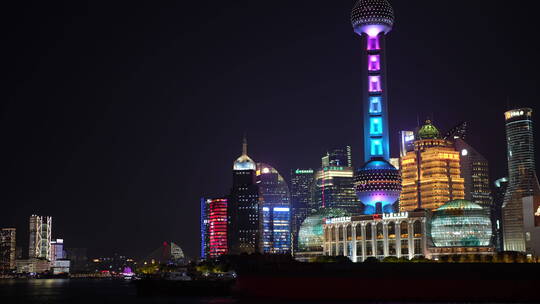 上海外滩夜景夜色旅游业