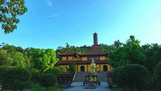 湖南岳阳圣安寺航拍