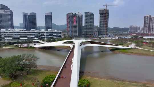 4K航拍广州南沙聚星桥3视频素材模板下载