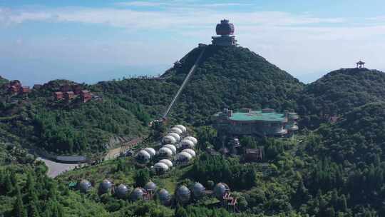 航拍中国凉都六盘水梅花山--民宿酒店原视频