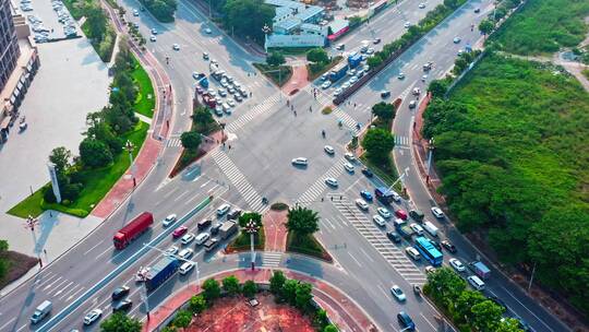 东莞茶山南路和安泰路交汇处大景前进下降