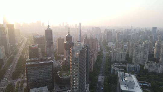 上海世纪大道世纪广场陆家嘴广场全景4K航拍