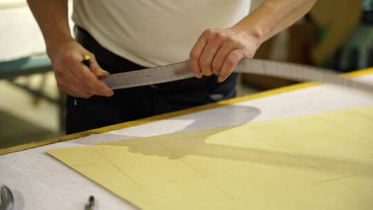 服装设计师裁缝工具打板工作室视频素材模板下载
