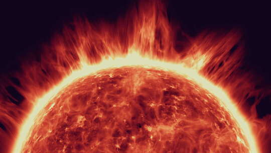 史诗太阳表面耀斑日珥太阳系视频素材模板下载