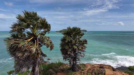 航拍泰国普吉岛拉威蓬贴海岬海滨自然风光视频素材模板下载