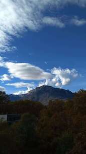 从公寓拍摄的一般山景或山景