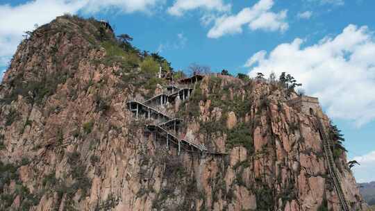 秦皇岛背牛顶景区航拍燕山山脉长城金牛风光