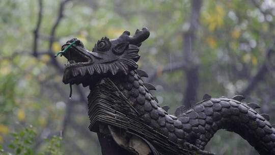 下雨雨水雨滴屋檐水雨天意境素材合集