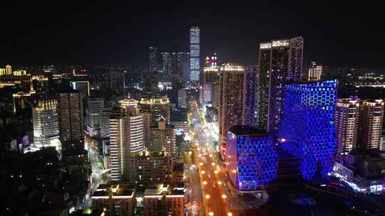 【航拍】城市 夜景 高楼大厦