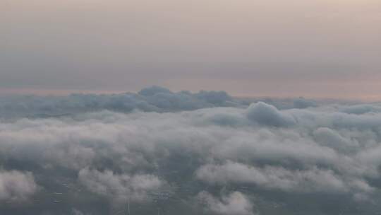 贵州龙里大草原清晨平流雾航拍