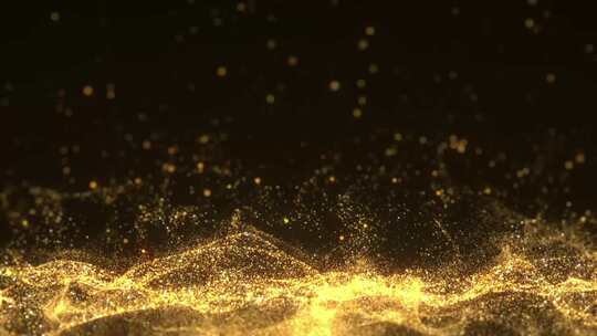 金色粒子涌动年会无限循环背景