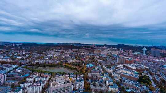 大连南山风情街秋景航拍