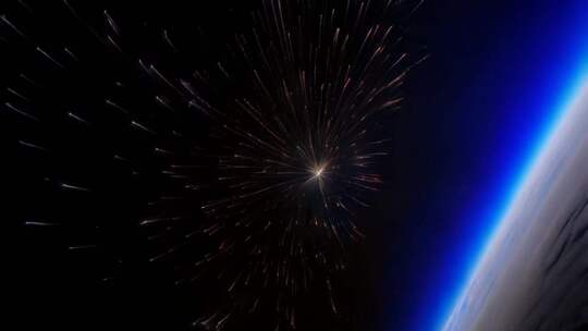 太空流星划过特效画面