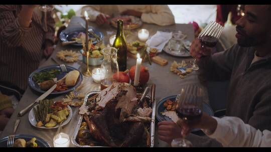 美食聚餐餐厅宴会美味食物家人西餐菜品吃饭视频素材模板下载