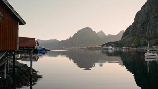 Hut， Lofoten，Shore，挪