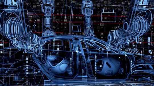 自动化科技汽车生产线