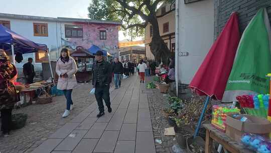 天台文旅南黄古道：南山秋野市集，升格特写