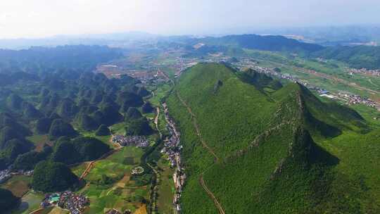 贵州黔西南兴义万峰林景区田园风光风景航拍