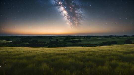 唯美夜景星空银河延时02