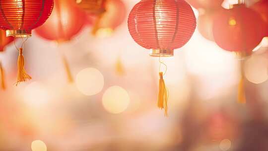 梦幻唯美新年喜庆灯笼