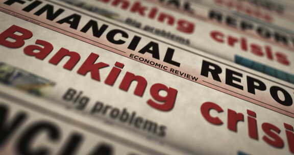 银行业危机金融与经济报纸印刷机