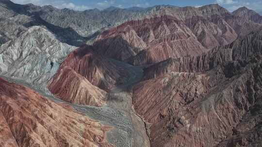 乌恰天山昆仑山交汇地貌航拍