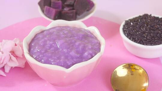 紫薯粥素材