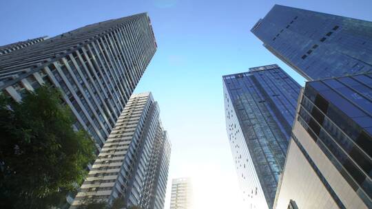 4K原创城市CBD商务中心-城市高楼素材
