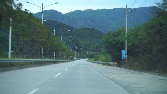 高速公路汽车行驶第一视角行车记录仪视角