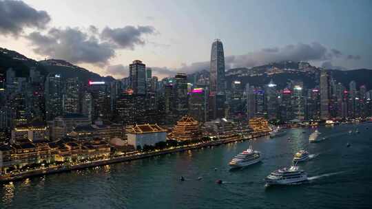 香港维多利亚港城市建筑景观