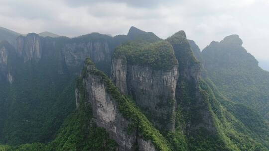 旅游景区湖南张家界天门山航拍