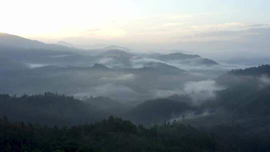 航拍山川雨林山脉